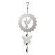 Butterfly 201 Stainless Steel 3D Wind Spinner with Glass Pendant(HJEW-E011-01P-05)-1