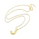 Brass & Plastic Pearl Letter Pendant Box Chain Necklaces for Women(NJEW-U017-01G-10)-3