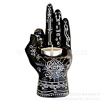 Resin Incense Burners,  Multifunctional OK Gesture Incense Holders & Candle Holder, Home Office Teahouse Zen Buddhist Supplies, Eye, 55x180mm(WG45313-02)