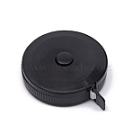 Plastic Retractable Soft Sewing Tape Measures for Cloth Tailor Knitting Craft, Black, 4.7x1.2cm(PW-WG14497-01)