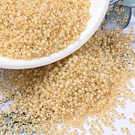 MIYUKI Round Rocailles Beads, Japanese Seed Beads, (RR552) Dyed Light Apricot Silverlined Alabaster, 11/0, 2x1.3mm, Hole: 0.8mm, about 1100pcs/bottle, 10g/bottle(SEED-JP0008-RR0552)