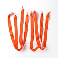 (Clearance Sale)Flat Smooth Polyester Satin Shoelaces, for Shoe Accessories, Dark Orange, 1210x20mm, 2pcs/pair(DIY-WH0265-05G)