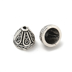 Tibetan Style Alloy Bead Cone, Cadmium Free & Lead Free, Antique Silver, 9x8mm, Hole: 1.2mm, about 764pcs/1000g(TIBE-P003-72AS)