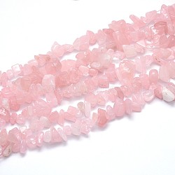 Natural Rose Quartz Beads Strands, Chips, 8~20x8~18mm, Hole: 1mm, about 31.5 inch(X-G-O049-C-60)