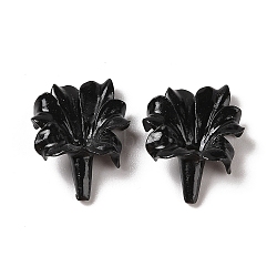 Synthetic Coral Beads, Dyed, Flower, Black, 32x23.5x9.5mm, Hole: 1.2mm(CORA-C001-02F)