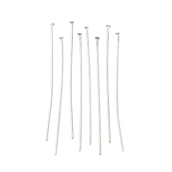 Tarnish Resistant 304 Stainless Steel Flat Head Pins, Stainless Steel Color, 40x0.6mm, 22 Gauge, about 5000pcs/bag, Head: 1mm