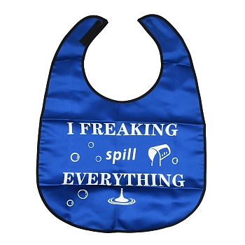 Washable Polyester Canvas Adult Bibs for Eating, Reusable Eating Cloth for Clothing Protector, Dark Blue, 600x457x1mm