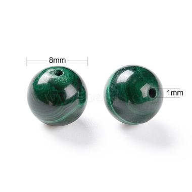 100pcs 8mm perles rondes en malachite naturelle(DIY-LS0002-33)-3