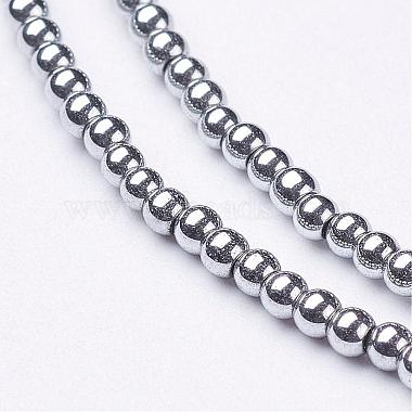 Chapelets de perles en hématite synthétique sans magnétiques(G-G094-2mm)-2