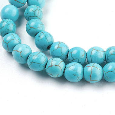 Synthetic Turquoise Beads Strands(X-TURQ-S192-8mm-2)-3