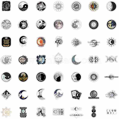 50Pcs The Sun and Moon Planet Stickers(X-STIC-PW0002-090)-2