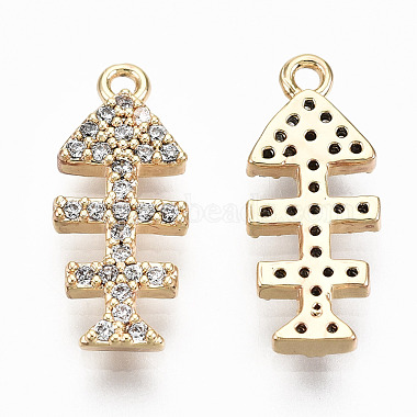 Brass Micro Pave Clear Cubic Zirconia Pendants(RJEW-T063-42G-NF)-2