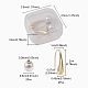 2 boucles d'oreilles pendantes en laiton en forme de larme(DIY-YW0007-30)-4