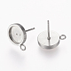 304 Stainless Steel Stud Earring Settings(STAS-L195-03P)-2