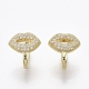 Brass Cubic Zirconia Cuff Earrings(EJEW-R114-013G-NF)-1