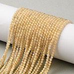 Natural Yellow Garnet Beads Strands, Round, 2.7~3mm, Hole: 0.9mm, about 165pcs/strand, 15.94''(40.5cm)(G-Z129-C01-3mm-01)