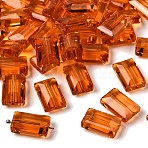 Imitation Austrian Crystal Beads, Grade AAA, Faceted, Rectangle, Dark Orange, 10x15.5x7mm, Hole: 0.9~1mm(X-SWAR-F081-10x16mm-12)