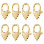 8Pcs Brass Heart Lobster Claw Clasps, for Jewelry Making, Real 18K Gold Plated, 8Pcs Brass Heart Lobster Claw Clasps, for Jewelry Making(KK-TA0002-71)