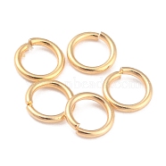 Rack Plating Brass Jump Rings, Open Jump Rings, Long-Lasting Plated, Real 24K Gold Plated, 4x0.6mm, Inner Diameter: 2.8mm(KK-O139-18C-G)