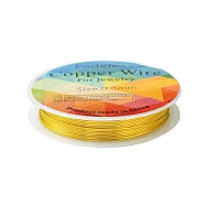 Copper Jewelry Wire, Long-Lasting Plated, Gold, 20 Gauge, 0.8mm, about 9.84 Feet(3m)/roll(CWIR-CW0.8mm-07)