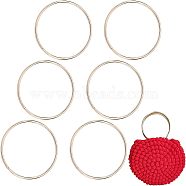 Round/Circular Ring Iron Purse Handles, for Bag Making, Purse Making, Handle Replacement, Golden, 11.15x0.5cm, Inner Diameter: 10.15cm(FIND-CA0001-12G)