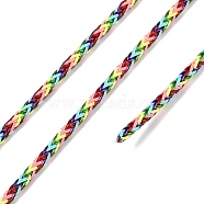 Braided Round Steel Wire, for DIY Bracelets, Colorful, 3.2mm(OCOR-D300-29)