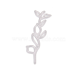 Carbon Steel Cutting Dies Stencils, for DIY Scrapbooking/Photo Album, Decorative Embossing DIY Paper Card, Leafy Branche, Matte Platinum Color, 8.8x3cm(DIY-F032-52)