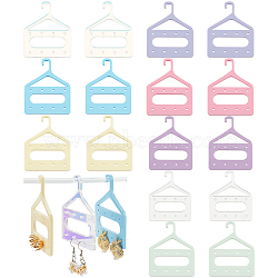 Elite 32Pcs 8 Colors 8-Hole Mini Acrylic Earring Hanger, Earring Display Accessories, for Earring Organizer Holder, Mixed Color, 6.9x5.45x0.3cm, Hole: 2mm, 4pcs/color(EDIS-PH0001-83)