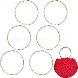 Round/Circular Ring Iron Purse Handles, for Bag Making, Purse Making, Handle Replacement, Golden, 11.15x0.5cm, Inner Diameter: 10.15cm(FIND-CA0001-12G)