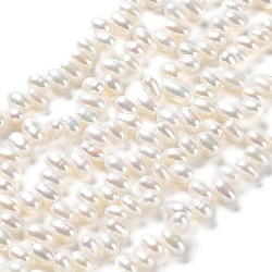 Natural Cultured Freshwater Pearl Beads Strands, Rice, Antique White, 6~7x4~5mm, Hole: 0.6mm, about 83pcs/strand, 13.78''(35cm)(PEAR-E019-07)