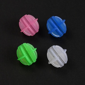 Luminous Resin Beads, Baby Carriage Toys, Round, Mixed Color, 15.5x15mm, Hole: 4mm, 36pcs/bag