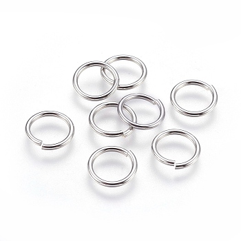 Tarnish Resistant 304 Stainless Steel Saw Cut Open Jump Rings, Round, Stainless Steel Color, 16 Gauge, 12x1.3~1.4mm, Inner Diameter: 9mm, 600pcs/bag