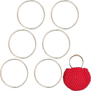 Round/Circular Ring Iron Purse Handles, for Bag Making, Purse Making, Handle Replacement, Golden, 11.15x0.5cm, Inner Diameter: 10.15cm