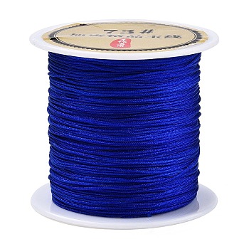 40 Yards Nylon Chinese Knot Cord, Nylon Jewelry Cord for Jewelry Making, Blue, 0.6mm