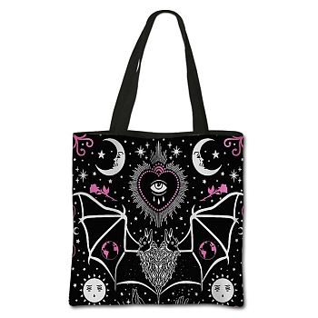 Gothic Printed Polyester Shoulder Bags, Square, Heart, 71.5cm, Bag: 395x395cm