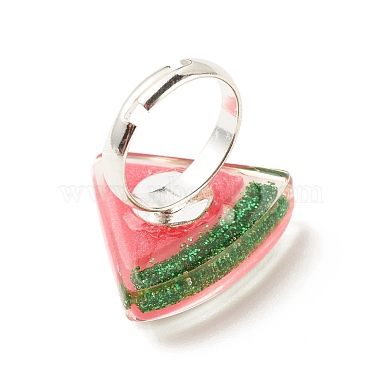 Jelly Color 3D-Harz-Frucht verstellbarer Ring(RJEW-JR00455)-6