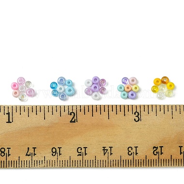 90G 5 Style Opaque & Transparent Inside Colours Glass Seed Beads(SEED-FS0001-15A)-5