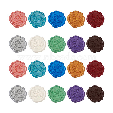 20 pièces autocollants de sceau de cire adhésifs 10 couleurs(DIY-TA0003-47)-2