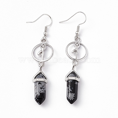 Gemstone Bullet & Dancer Dangle Earrings(EJEW-I276-05P)-2
