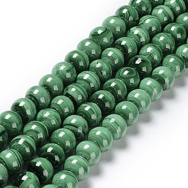 Chapelets de perles en malachite naturelle(G-F571-27AB1-3mm)-2