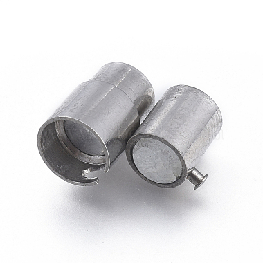 304 Stainless Steel Magnetic Clasps with Glue-in Ends(STAS-D242-30P)-2
