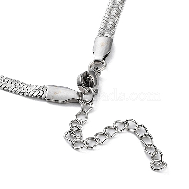 304 Stainless Steel Herringbone Chain Necklaces(NJEW-P282-02P)-4
