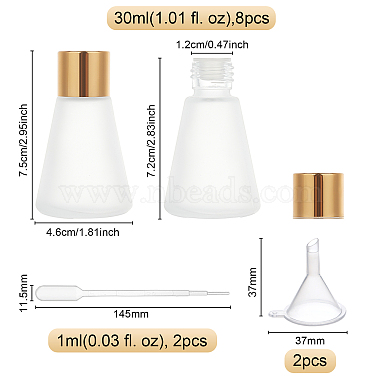 bouteille de sous-emballage d'aromathérapie en verre mat Benecreat(MRMJ-BC0002-92)-2