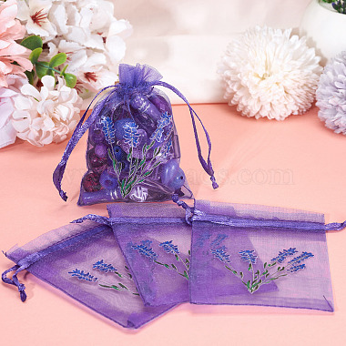 20Pcs Polyester Mesh Sachet Packing Drawstring Bgas(ABAG-TA0002-20E)-6