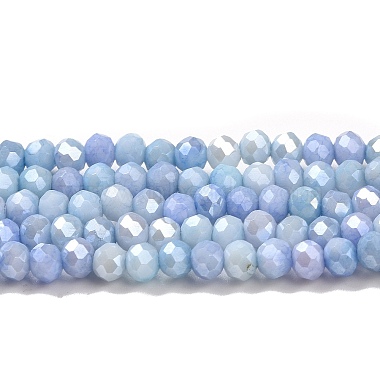 Faceted Electroplated Glass Beads Strands(X-GLAA-C023-02-C16)-2