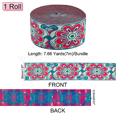 Ethnic Style Polyester Trim(OCOR-WH0074-13A)-5