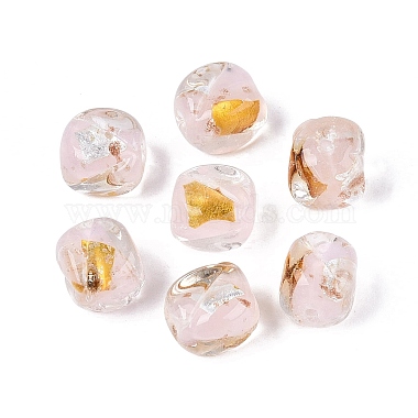 la main d'or et d'argent des perles de verre feuille(FOIL-Q003-01A)-1