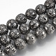 Electroplated Natural Lava Rock Bead Strands(X-G-T061-55D-6mm)-1
