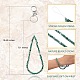Synthetic Malachite and Iron Alloy Lobster Claw Clasp Keychain(HJEW-SW00007-23)-7