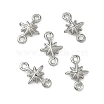 304 Stainless Steel Star Links, Hexagram Connector Charms, Non-Tarnish, Stainless Steel Color, 9.5x6.5x1.5mm, Hole: 0.8mm(X-STAS-D211-06P)
